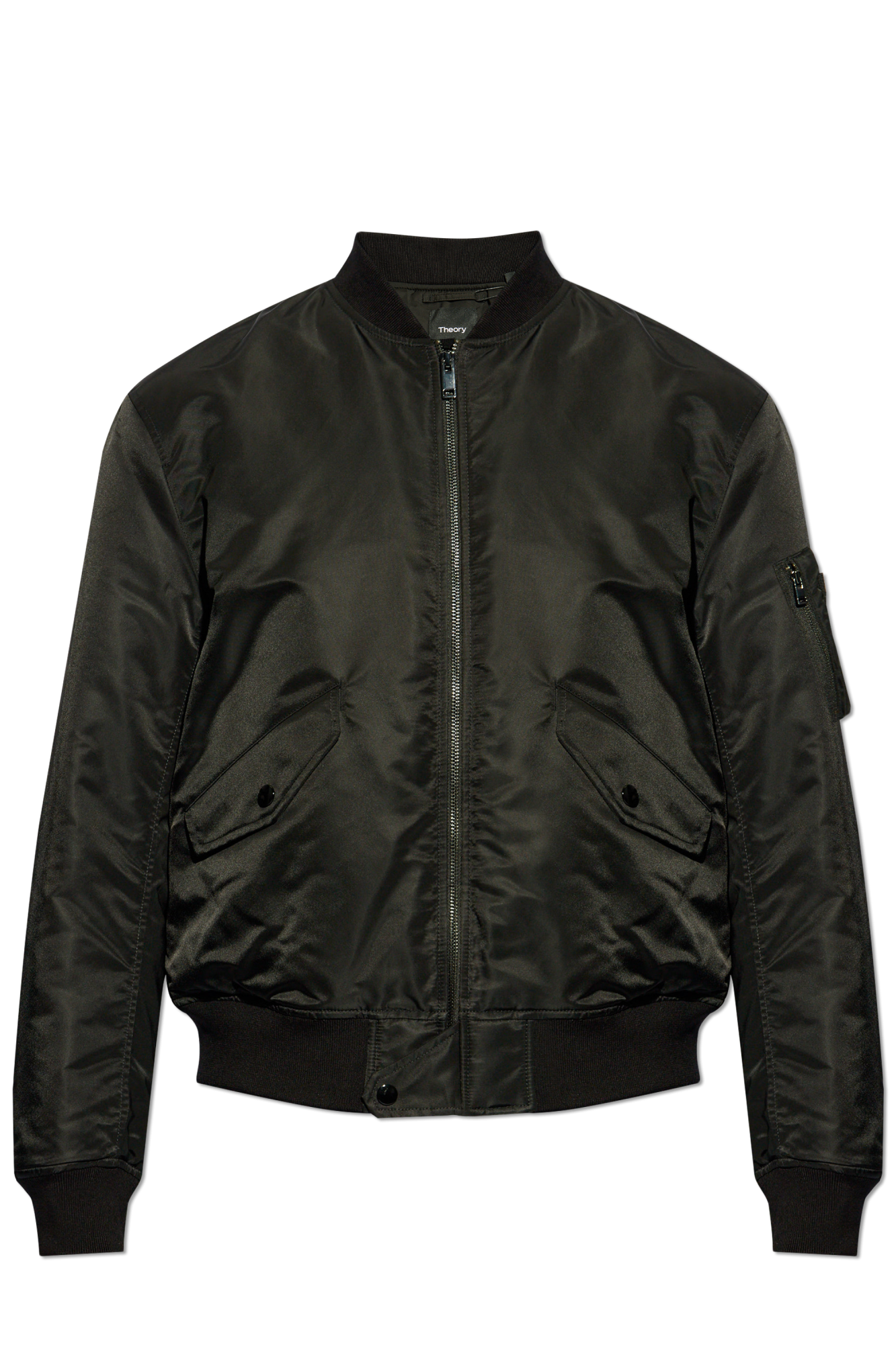 theory(セオリー) SHEER BOMBER AIRY COTTONシアーニットジップ